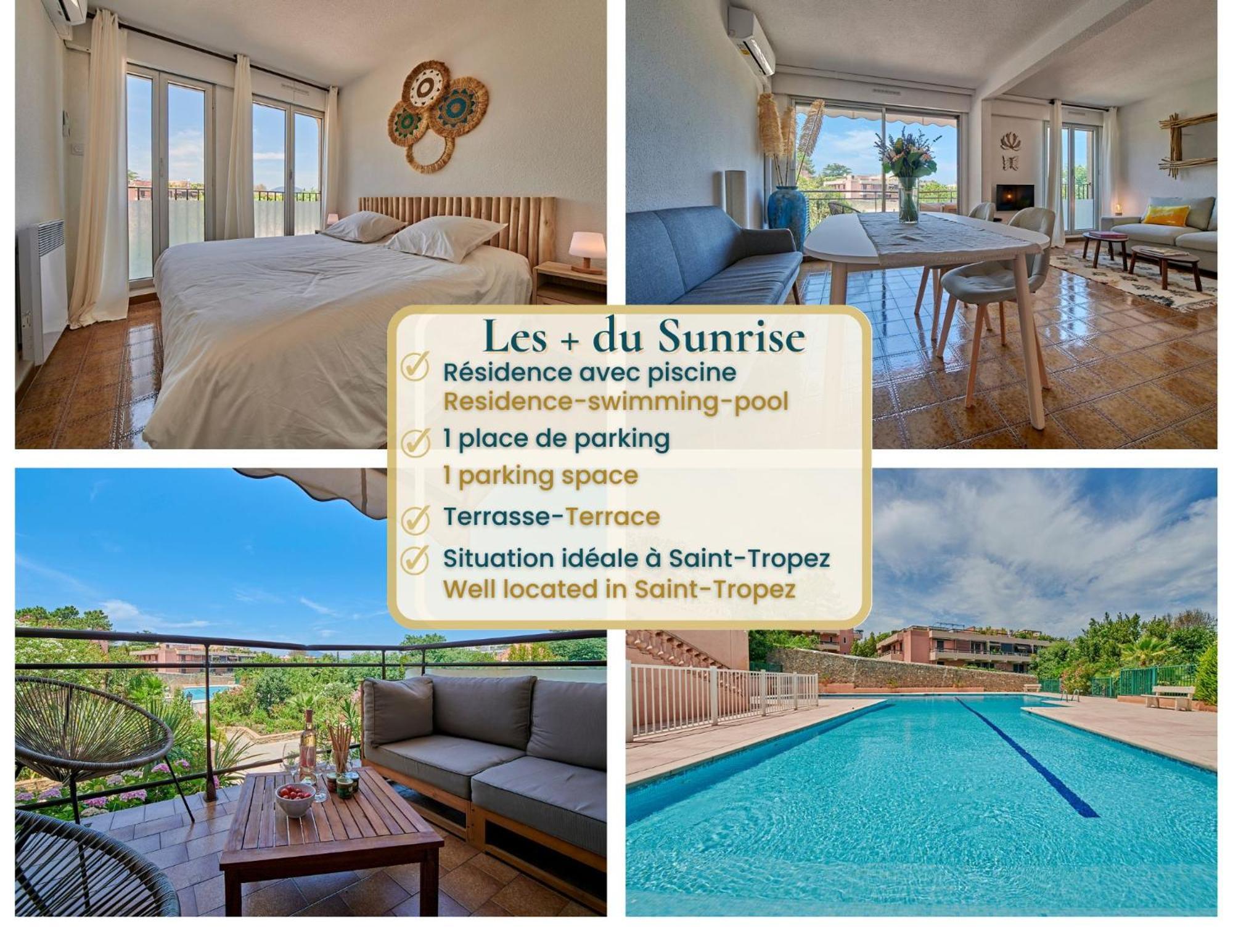 Sunrise -Swimming-Pool-Saint-Tropez Center-Parking Daire Dış mekan fotoğraf